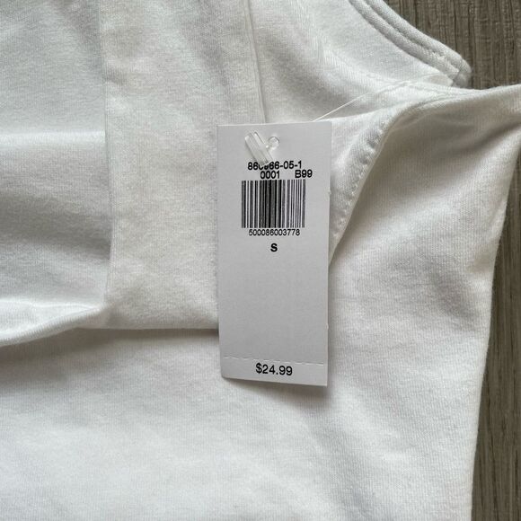 NWT Old Navy Square Neck Tank Top Bodysuit White S - Picture 7 of 8